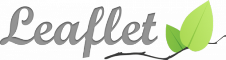 Official logo of Leaflet plugin library with a bench with leaves