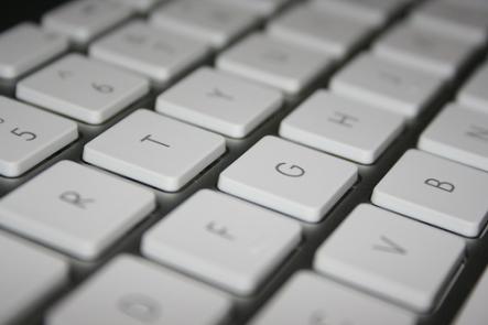 Close-up of white keyboard