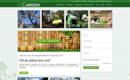 ReGarden project, responsive Drupal web shop for gardening services