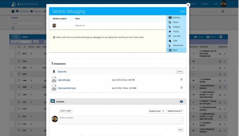 Labourhood project, a project management system