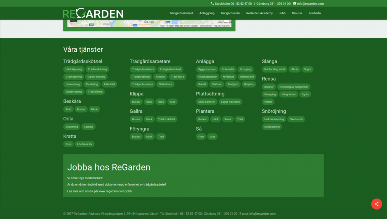 ReGarden project, responsive Drupal web shop for gardening services