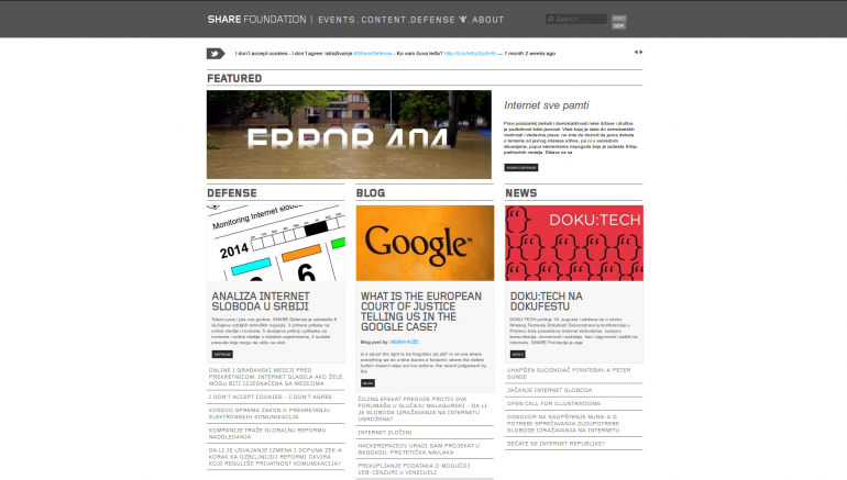 Share foundation project, Drupal-based system that can create new event site on a click of a button