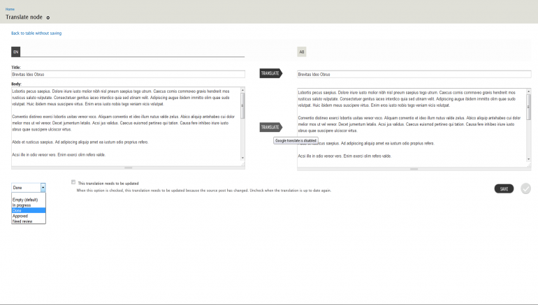 Translate nodes project, our first module for made for Drupal community