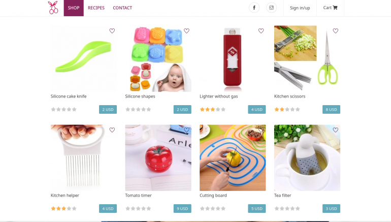 Easy Kitchen Lab E-commerce project, fully developed and customized Drupal website