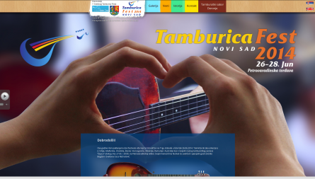 Tamburica fest, simple website with moving photos and illustrations