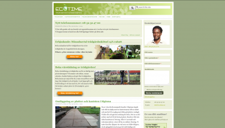 EcoTime project, Drupal website for Sweedish gardening startup