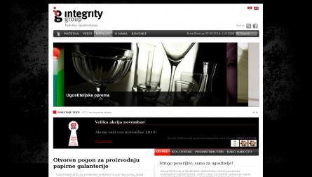 Integrity group project, Drupal website for catering company