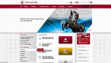 Novi Sad Fair project, complete website reconstruction