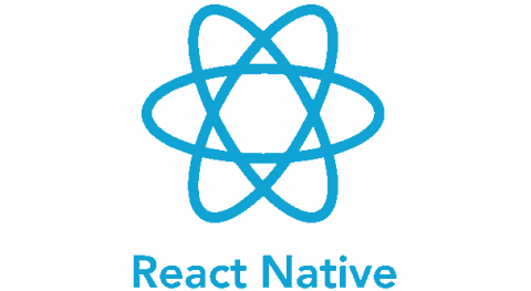 React Native logo made of blue ecliptic loops