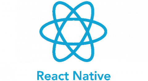 React Native atomic logo made of blue ecliptic loops